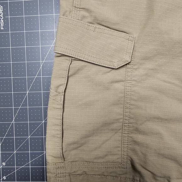 Carhartt Force Canvas Carpenter Shorts 36x11 Tan Ripstop Workwear Outdoors - Picture 3 of 13